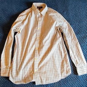Mens Plaid Button Up Shirt Standard Fit L